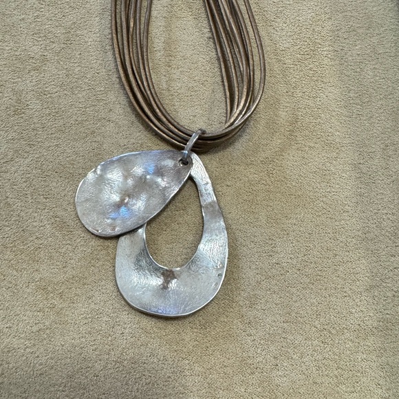 Silpada Leather & Sterling Necklace - Picture 4 of 4